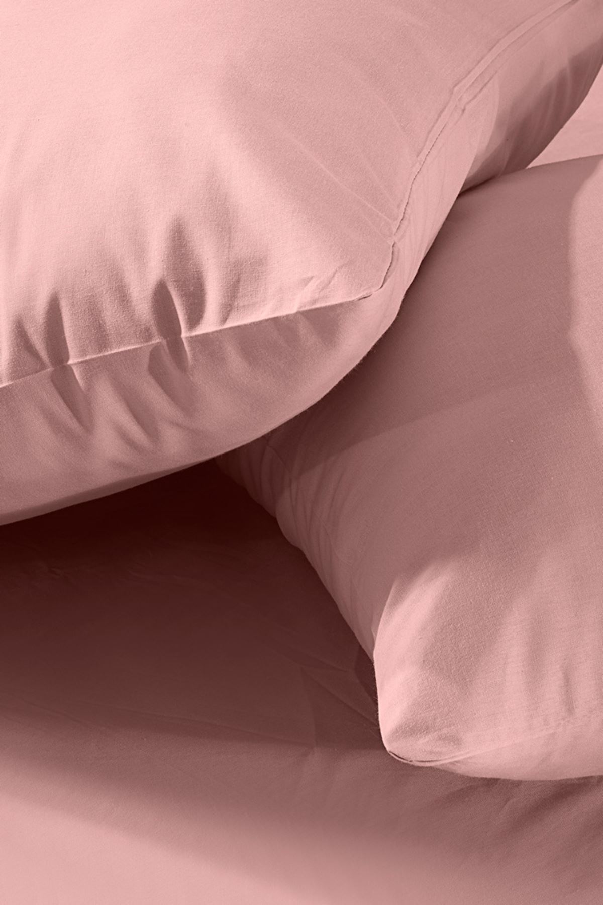 Aytunç Lisa Lastikli Fitted Pudra Renk Çift Kişilik Yastıklı Çarşaf Seti