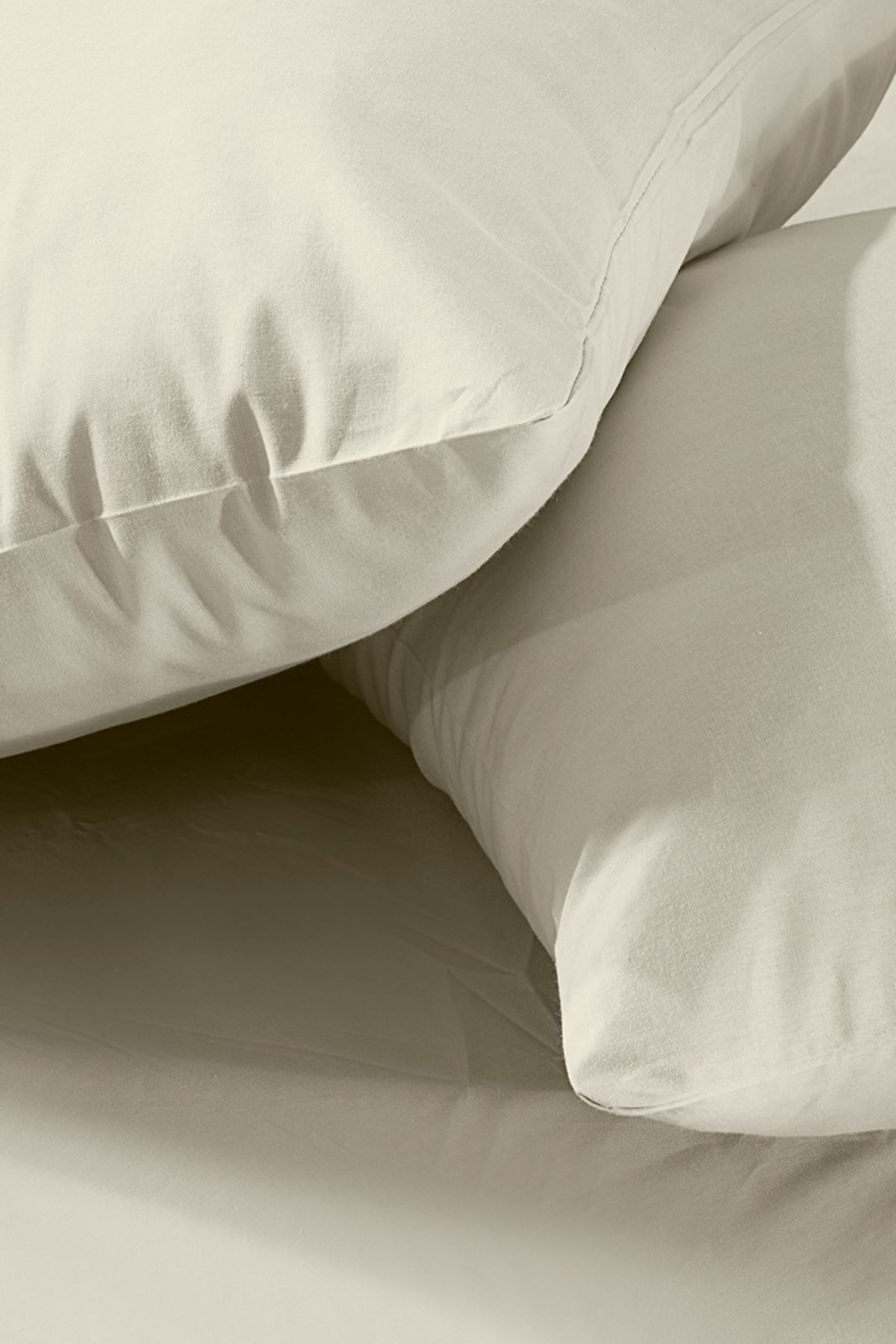 Aytunç Lisa Lastikli Fitted Taş Renk Çift Kişilik Yastıklı Çarşaf Seti