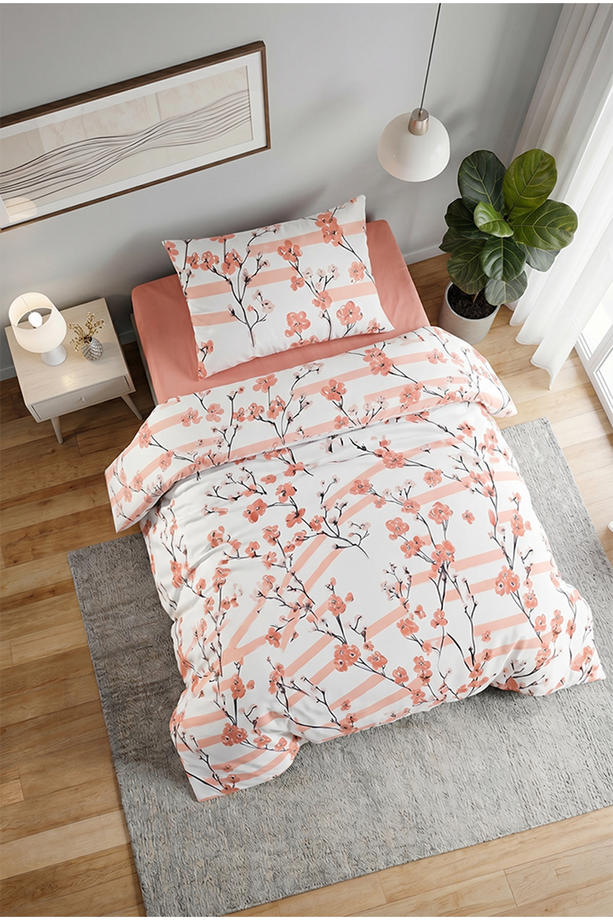 Aytunç Aysu %100 Pamuklu Tek Kişilik Nevresim Takımı 160x220