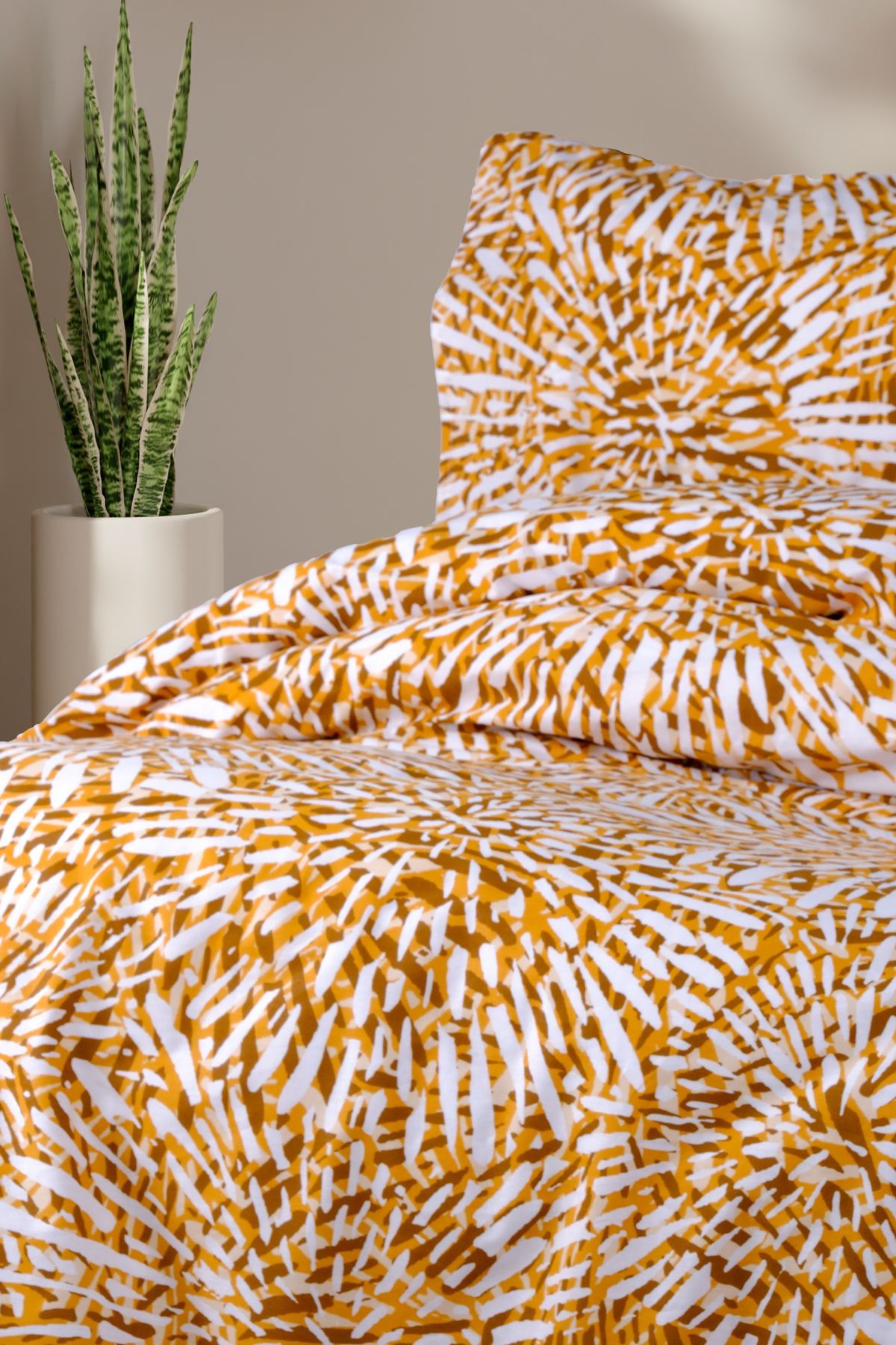 Aytunç Leopar Sevda %100 Pamuklu Tek Kişilik Lastikli (Fitted) Nevresim Takımı 160x220 cm