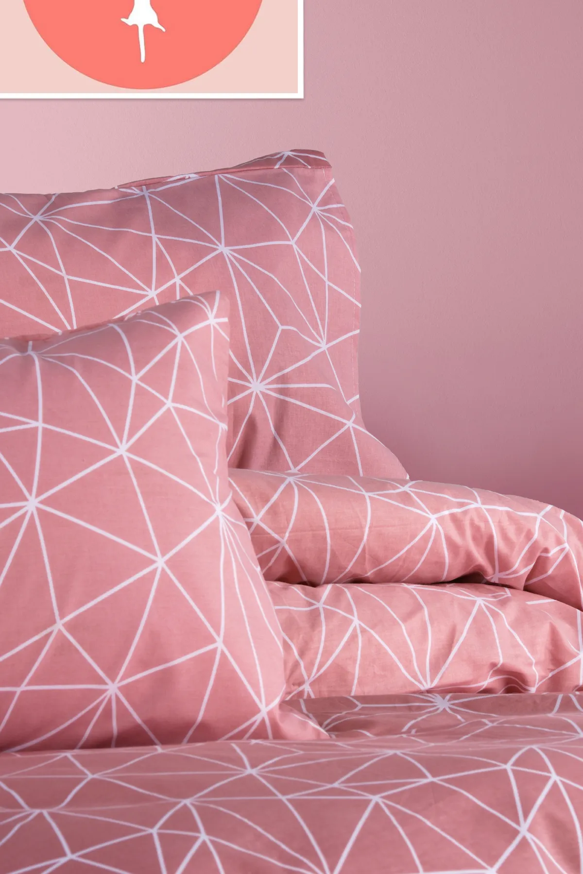 Aytunç Mavera %100 Pamuklu Çift Kişilik Lastikli (Fitted) Nevresim Takımı Pudra 200x220 cm