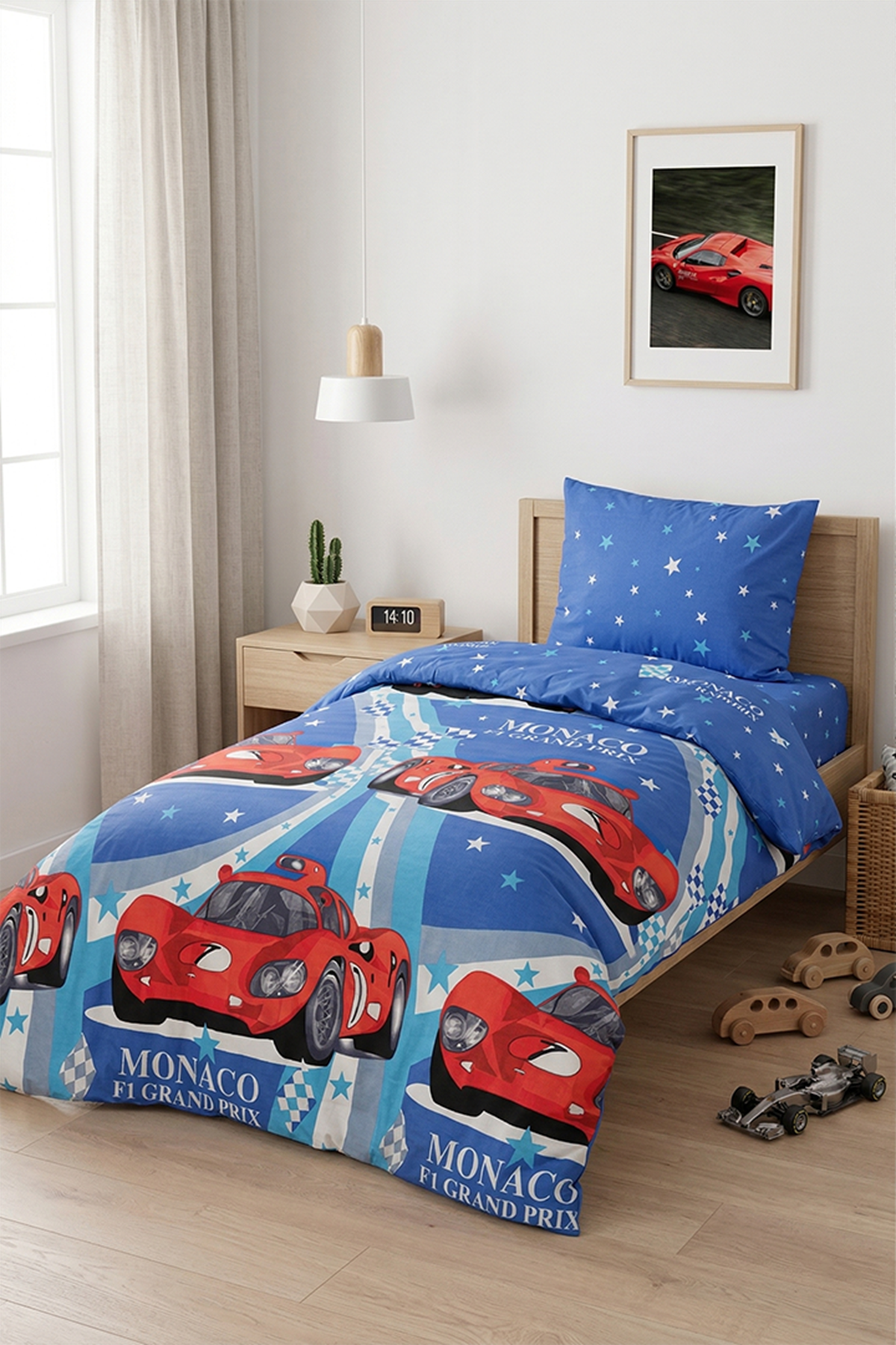 Monaco %100 Pamuklu Tek Kişilik Lastikli (Fitted) Nevresim Takımı 160x220 cm