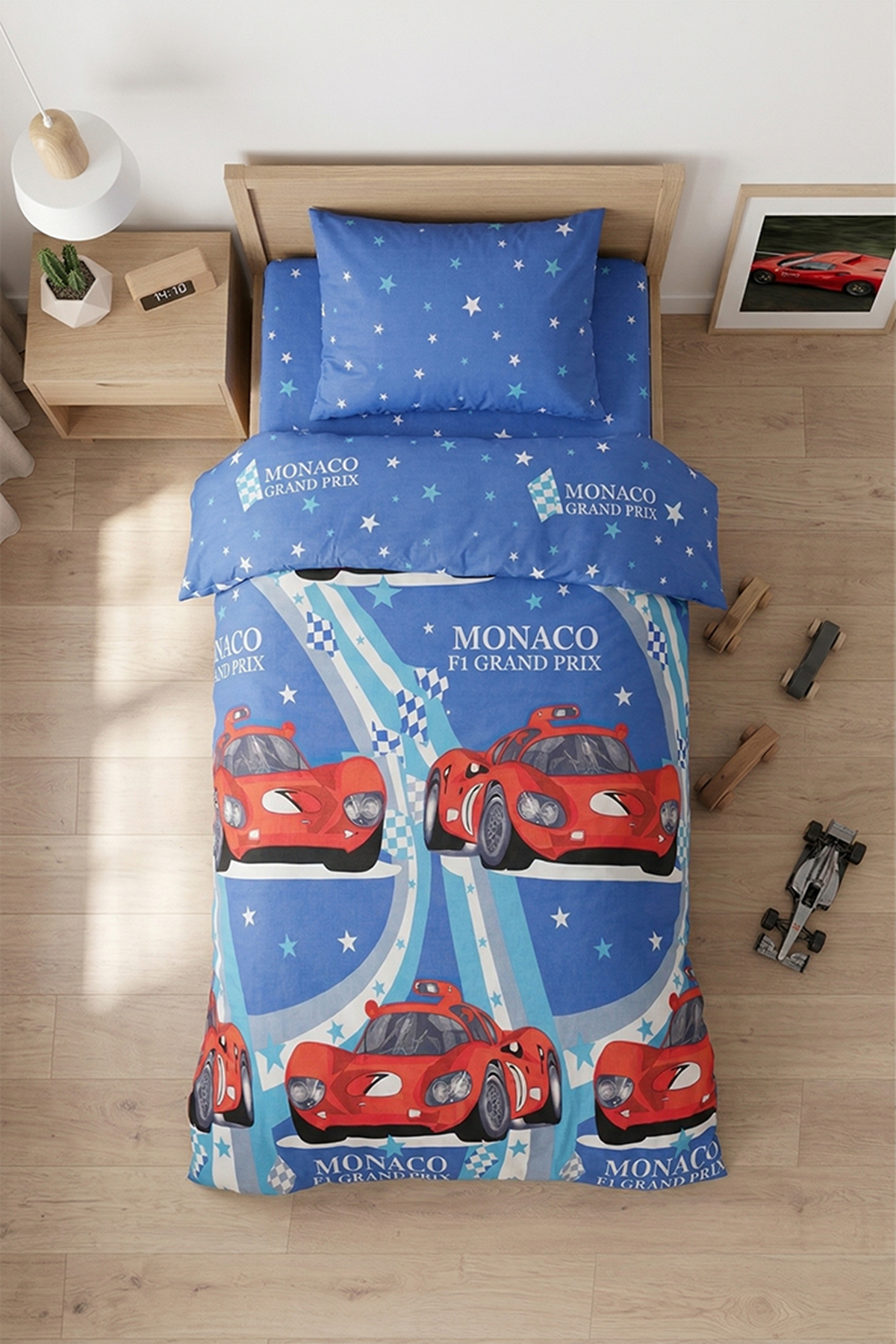 Monaco %100 Pamuklu Tek Kişilik Lastikli (Fitted) Nevresim Takımı 160x220 cm