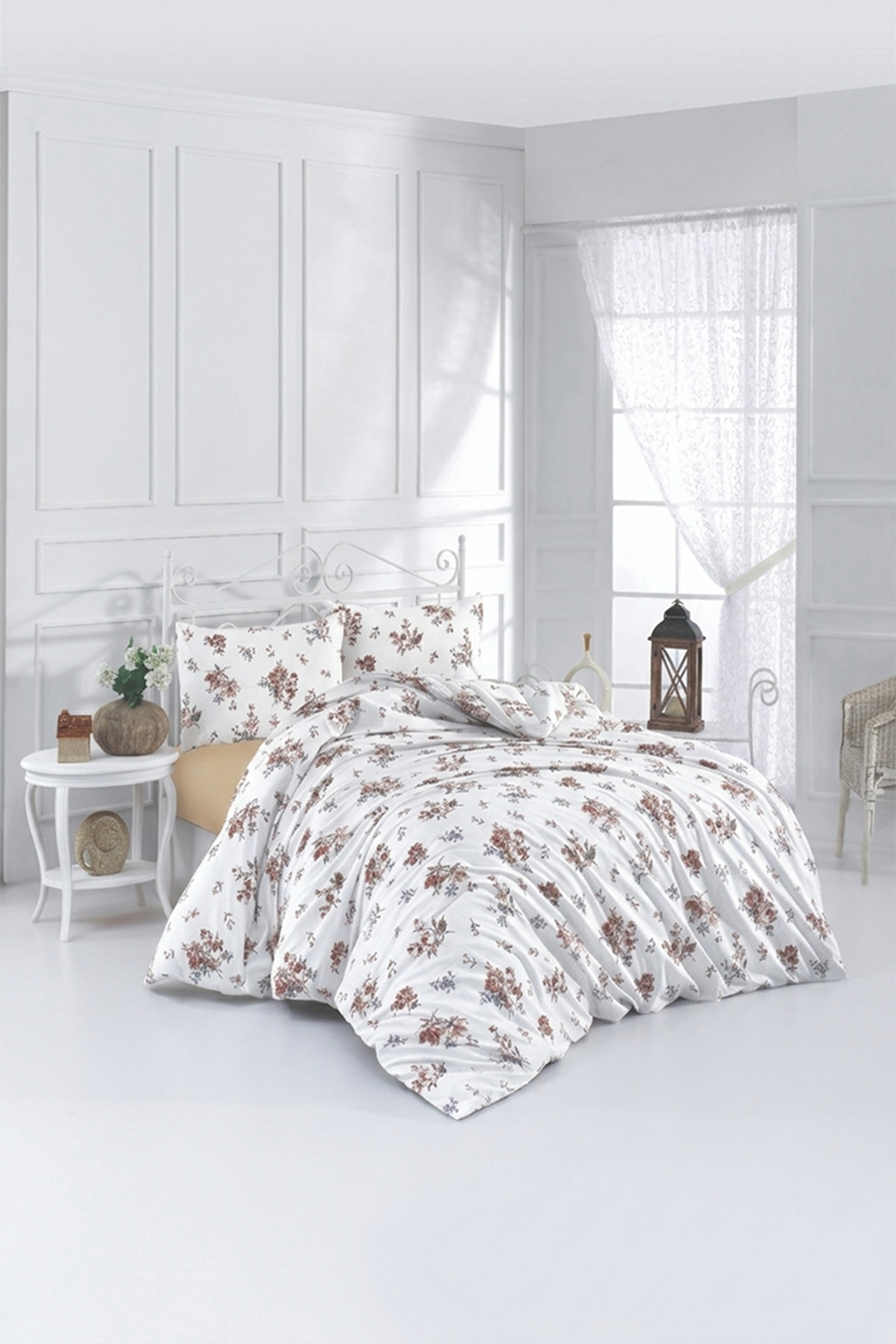 Aytunç Eylül %100 Pamuklu Çift Kişilik (Çarşafsız) Nevresim Seti 200x220