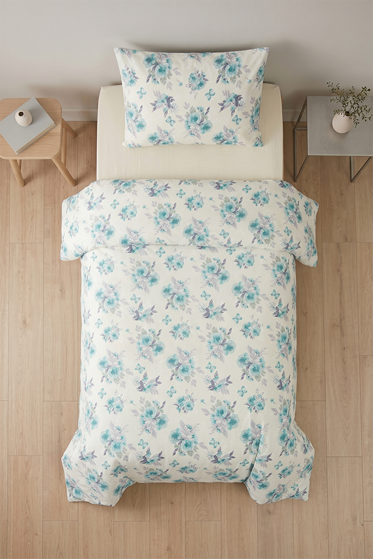 Arden %100 Pamuklu Tek Kişilik Lastikli (Fitted) Nevresim Takımı 160x220 cm
