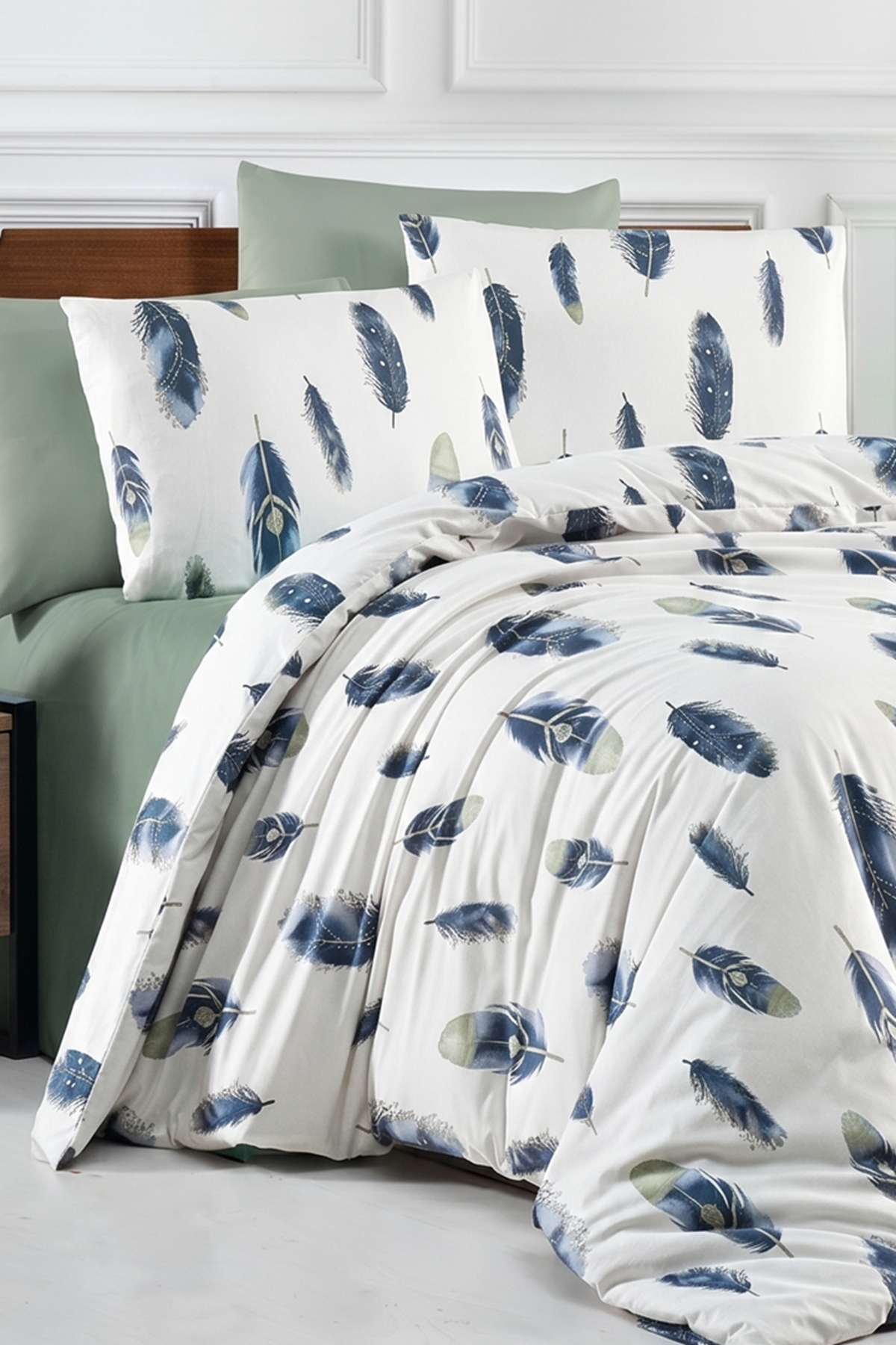 Serin %100 Pamuklu Tek Kişilik Lastikli (Fitted) Nevresim Takımı  160x220 cm