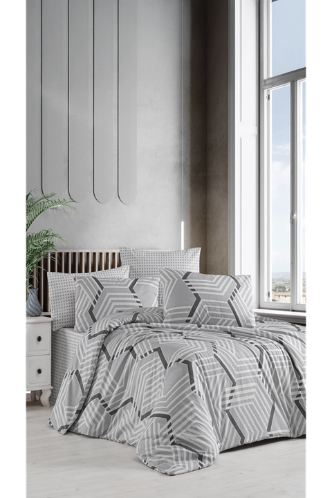 Mila %100 Pamuklu Tek Kişilik Lastikli (Fitted) Nevresim Takımı 160x220 cm