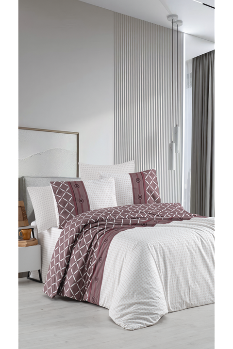 Yelda %100 Pamuklu Çift Kişilik Nevresim Takımı 200x220 cm