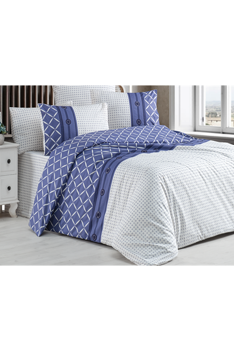 Lina %100 Pamuklu Tek Kişilik Lastikli (Fitted) Nevresim Takımı 160x220 cm