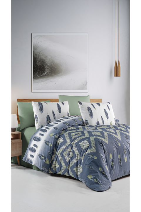 Yaren %100 Pamuklu Tek Kişilik Lastikli (Fitted) Nevresim Takımı 160x220 cm