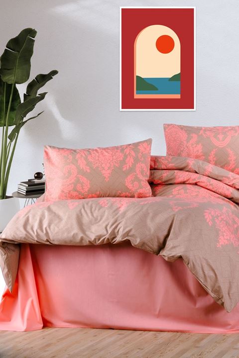 Aytunç Firuze %100 Pamuklu (Çarşafsız) Çift Kişilik Nevresim Seti 200x220 cm