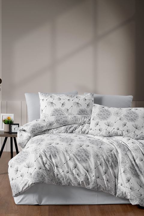 Aytunç Yonca %100 Pamuklu Çift Kişilik Lastikli (Fitted) Nevresim Takımı 200x220 cm