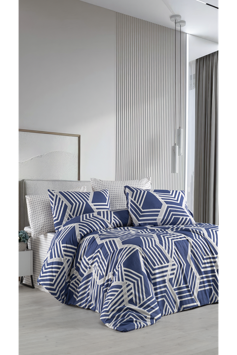 Lale %100 Pamuklu Çift Kişilik Lastikli (Fitted) Nevresim Takımı  200x220 cm