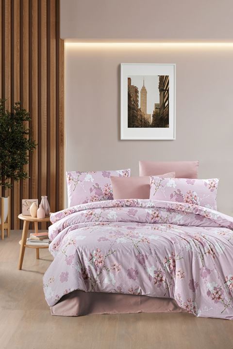 Aytunç Yağmur %100 Pamuklu Tek Kişilik Lastikli (Fitted) Nevresim Takımı 160x220 cm