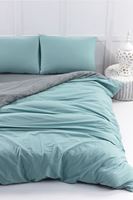 Aytunç Nefise %100 Pamuklu Tek Kişilik Yeşil Renk DoubleFace Nevresim Takımı 160x200 cm