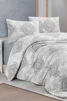 Aytunç Etnik Gri %100 Pamuklu (Çarşafsız) Tek Kişilik Nevresim Seti 160x200 cm