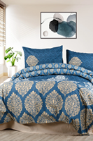 Aytunç Sultan %100 Pamuklu Çift Kişilik Lastikli (Fitted) Nevresim Takımı 200x220 cm