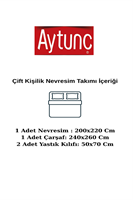 Mila %100 Pamuklu Çift Kişilik Lastikli (Fitted) Nevresim Takımı 200x220 cm