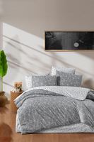 Aytunç Mavera %100 Pamuklu Tek Kişilik Lastikli (Fitted) Nevresim Takımı Gri 160x220 cm
