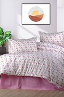 Aytunç Çiçek %100 Pamuklu Tek Kişilik Lastikli (Fitted) Nevresim Takımı 160x220 cm